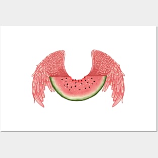 watermellon wings Posters and Art